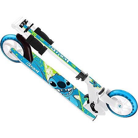 Trotinetă pliabilă cu 2 roți 7-15 ani, greutate maximă 100 kg, multicolor, ghidon ajustabil, mânere pliabile, platformă antiderapantă, frână posterioara cu piciorul, Stitch [1]