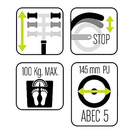 Trotinetă pliabilă cu 2 roți 7-15 ani, greutate maximă 100 kg, multicolor, ghidon ajustabil, mânere pliabile, platformă antiderapantă, frână posterioara cu piciorul, Stitch [3]