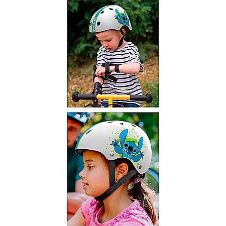 Cască protecție pentru bicicletă, trotinetă, skateboard, role, rezistentă la impact, cu mărime reglabilă, 53-57 cm, multicolor, Stitch [2]