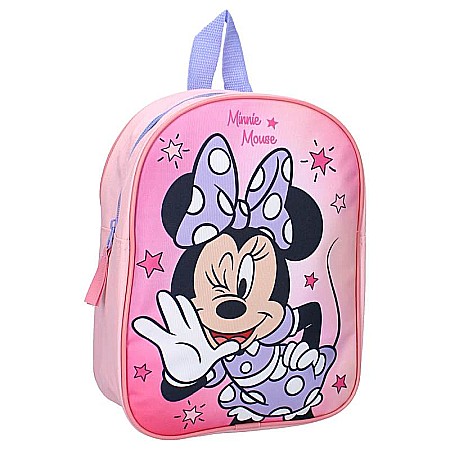 Ghiozdane și Rucsacuri - Ghiozdan grădiniță, 29x22x9 cm, multicolor, bretele ajustabile și căptușite, Minnie Mouse Feeling Positive