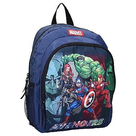 Ghiozdane și Rucsacuri - Ghiozdan cu două compartimente, multicolor, 35x27x18 cm, cu bretele ajustabile și căptușite, Avengers United Forces