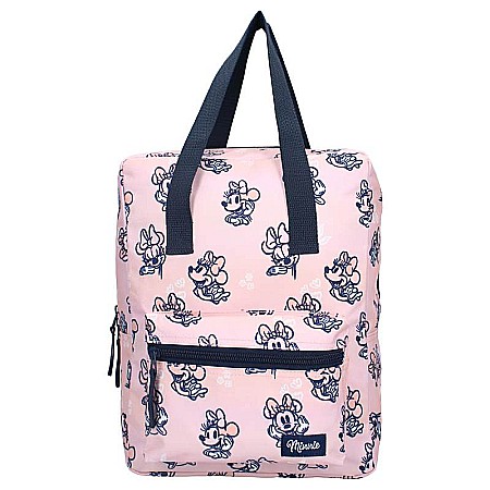 Ghiozdan cu două compartimente, multicolor, 30x23x12 cm, cu bretele ajustabile și căptușite, Minnie Mouse Simply Kind