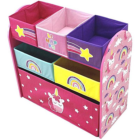 Mobilier - Dulap depozitare jucării, 63x30x60, MDF, Homio, multicolor, Unicorn