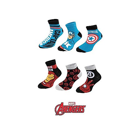 Set 6 perechi șosete, multicolor, Avengers, Marvel [1]