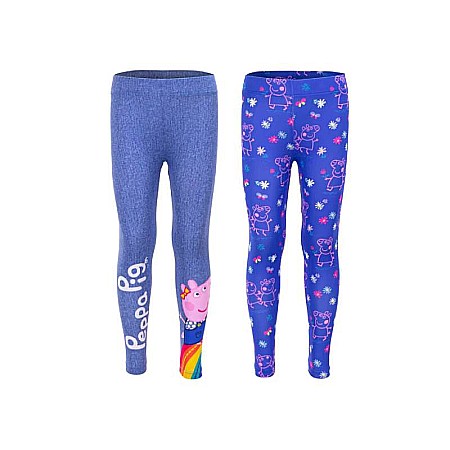 Copii - Set 2 perechi pantaloni pentru fete, multicolor, Peppa Pig