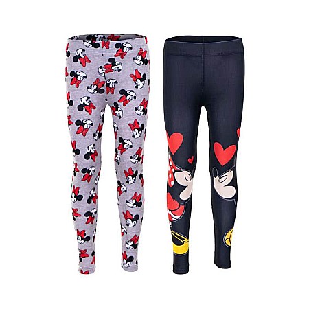 Pantaloni și treninguri copii - Set 2 perechi pantaloni pentru fete, multicolor, Minnie Mouse