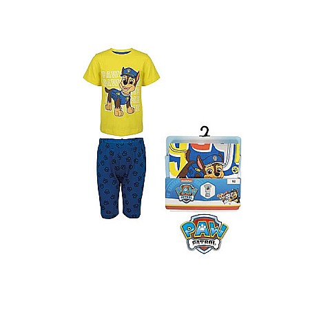 Pijama copii cu mânecă scurtă, albastru/galben, bumbac, YAY, Paw Patrol [1]
