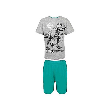 Pijamale cu mânecă scurtă - Pijama copii cu mânecă scurtă, multicolor, 100% bumbac, T-Rex, Jurassic World