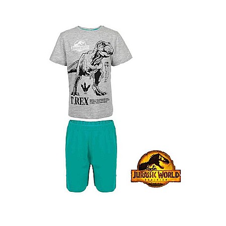 Pijama copii cu mânecă scurtă, multicolor, 100% bumbac, T-Rex, Jurassic World [1]