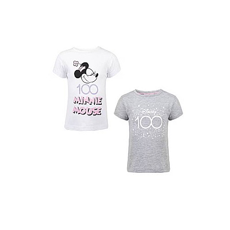 Copii - Set 2 tricouri copii, 100% bumbac, multicolor, Minnie Mouse, Disney 100