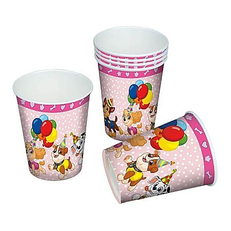 Copii - Set 6 pahare carton, multicolor, 250 ml, Girls, Paw Patrol