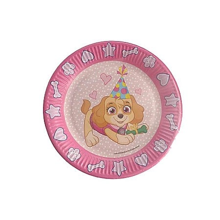 Copii - Set 6 farfurii carton, multicolor, diametru 23 cm, Skye, Paw Patrol