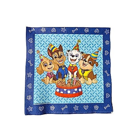 Copii - Set 20 șervețele, multicolor, 33x33 cm, Chase, Paw Patrol