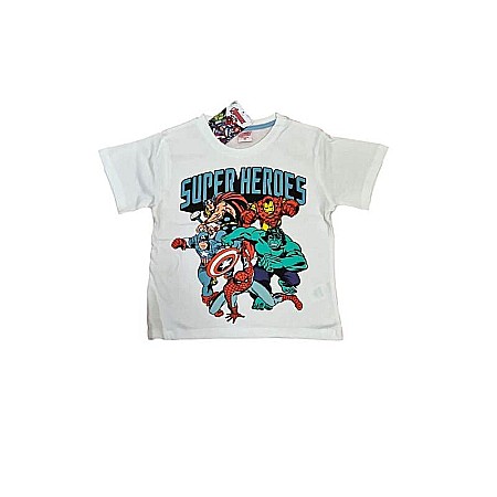 Pijamale copii cu mânecă scurtă, bumbac, multicolor, Super Heroes, Avengers [1]