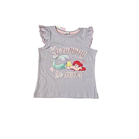 Pijamale copii cu mânecă scurtă, bumbac, multicolor, Ariel, Disney [2]