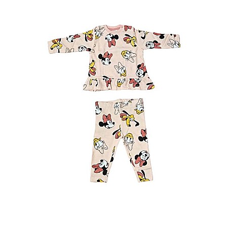 Copii - Pijamale copii cu mânecă lungă, multicolor, 100% bumbac, Minnie Mouse