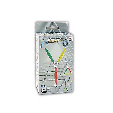 Copii - Set Jucării Magnetice pentru construcții, Interactiv, Educational și Creativ, Dezvoltă Concentrarea și Răbdarea pentru Adulți și Copii 3+ ani, 7 piese, Supermag