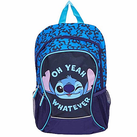 Accesorii școlare - Ghiozdan copii, 38x22x12 cm, cu două compartimente, multicolor, bretele întărite și ajustabile, Stitch