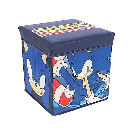 Mobilier - Taburet Pliabil cu Spațiu de Depozitare, Tip Cutie, Multicolor, Sarcină Maximă 80 kg, 30x30x30 cm, Sonic