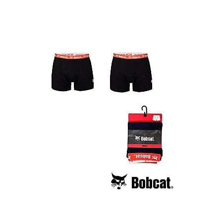 Set 2 boxeri bărbați, cu bandă logo, negru, Bobcat [1]