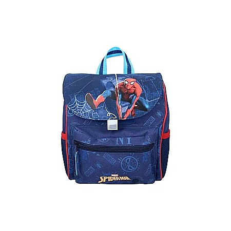 Ghiozdane și Rucsacuri - Ghiozdan Disney Spiderman School Time, Albastru, 23 x 20 x 14 cm