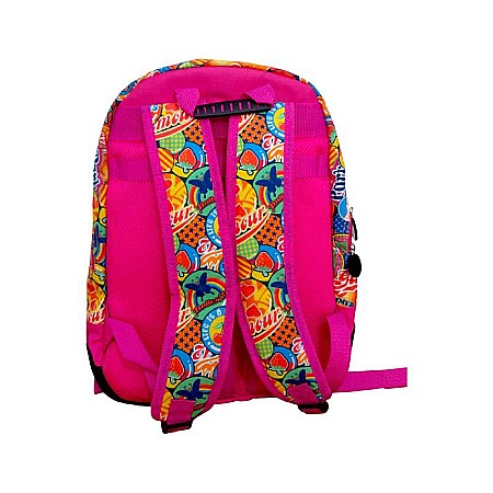 Ghiozdan școală ergonomic, cu două compartimente, Homio, rezistent la stropi de ploaie, bretele întărite și ajustabile, 44x35x14 cm, multicolor, Ice Cream [1]