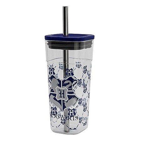 Pahar plastic tip Tumnler, cu pai inox și capac, 540 ml, Harry Potter [3]