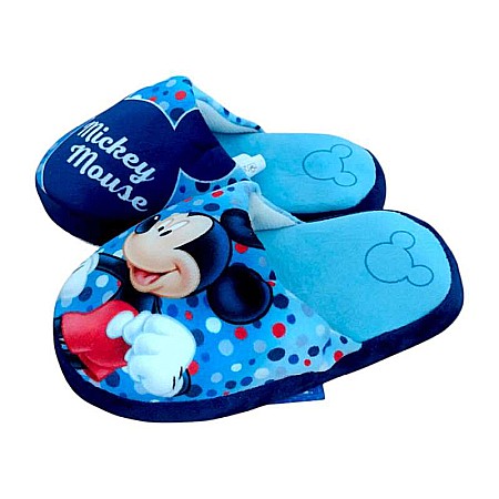 Papuci băieți, plușați, multicolor, talpă antiderapantă, Mickey Mouse [2]