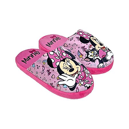 Papuci fetițe, plușați, multicolor, talpă antiderapantă, Minnie Mouse [1]