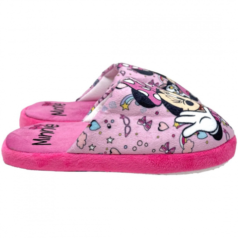 Papuci fetite, plusati, multicolor, talpa antiderapanta, marimea 34, Minnie Mouse [2]