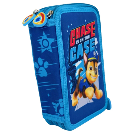 Penare - Penar cu 3 compartimente, echipat, 42 piese, albastru, Happy, Paw Patrol