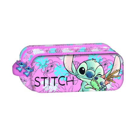 Penare - Penar cu două compartimente 23x10x6 cm, multicolor, Happy, Stitch