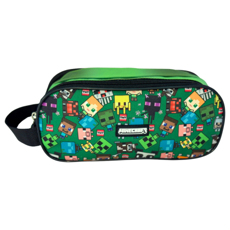 Penare - Penar cu două compartimente 23x10x6 cm, multicolor, Happy, Minecraft