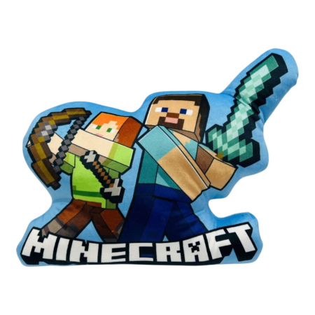 Textile - Pernă decorativă, albastru, 35 cm, Fun, Minecraft