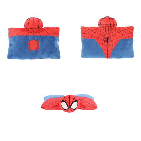 Pernă decorativă, ce se poate transforma în jucărie de pluș, 35x25x25 cm, multicolor, Happy, Spiderman [2]