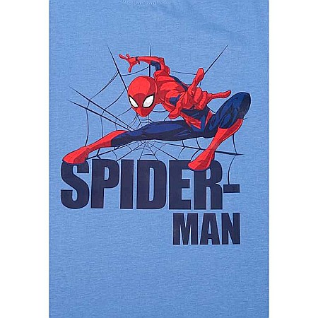 Pijama copii, cu mânecă lungă, 100% bumbac, albastru, Fight, Spiderman [1]