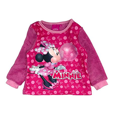 Pijama copii, cu mânecă lungă, cocolino, fucsia, Minnie Mouse, Disney [2]