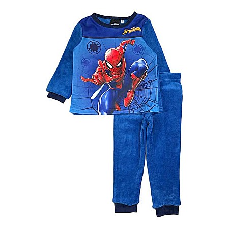 Copii - Pijama copii, cu mânecă lungă, cocolino, albastru, Spiderman