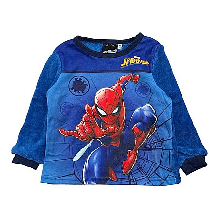 Pijama copii, cu mânecă lungă, cocolino, albastru, Spiderman [3]