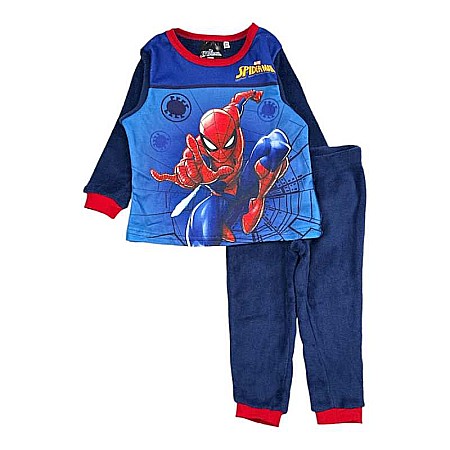 Copii - Pijama copii, cu mânecă lungă, cocolino, albastru, Spiderman, Marvel