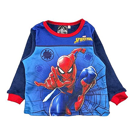 Pijama copii, cu mânecă lungă, cocolino, albastru, Spiderman, Marvel [1]