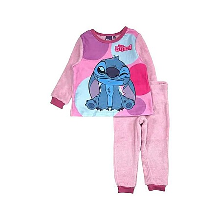 Copii - Pijama copii, cu mânecă lungă, cocolino, roz, Stitch