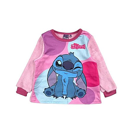 Pijama copii, cu mânecă lungă, cocolino, roz, Stitch [2]