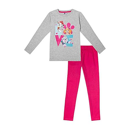 Pijamale maneca lunga - Pijama copii, cu mânecă lungă, multicolor, bumbac, Love, Paw Patrol