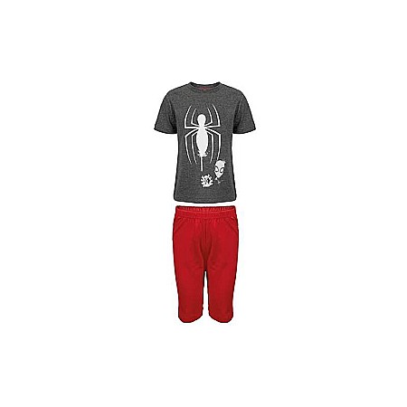 Pijamale cu mânecă scurtă - Pijama copii, cu mânecă scurtă, 100% bumbac, multicolor, Spiderman, Marvel, spi220