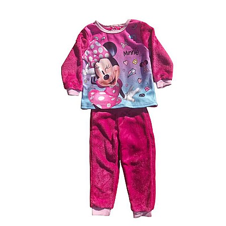 Copii - Pijama copii, cu mânecă lungă, cocolino, fucsia, Minnie Mouse