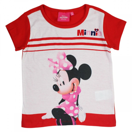 Pijamale copii cu maneca scurta, 100% bumbac, multicolor, Happy Days, Minnie Mouse, Disney [2]