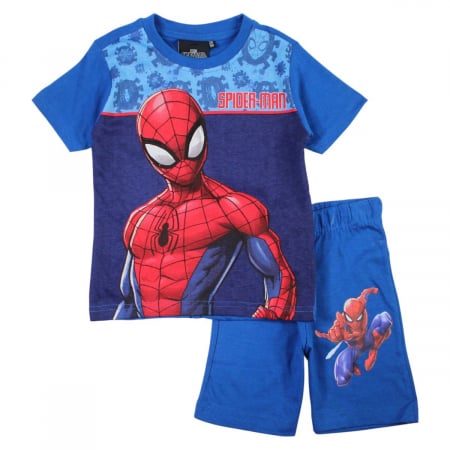 Copii - Pijamale copii cu maneca scurta, 100% bumbac, multicolor, Happy Days, Spiderman