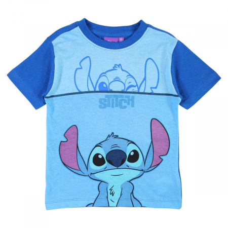 Pijamale copii cu maneca scurta, 100% bumbac, multicolor, Happy Days, Stitch [1]