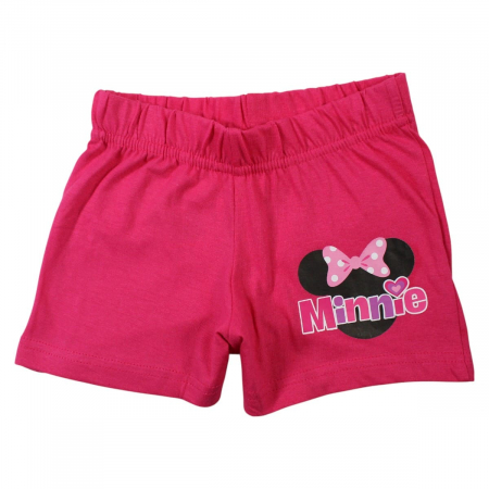 Pijamale copii cu maneca scurta, 100% bumbac, multicolor, Happy, Minnie Mouse, Disney [3]